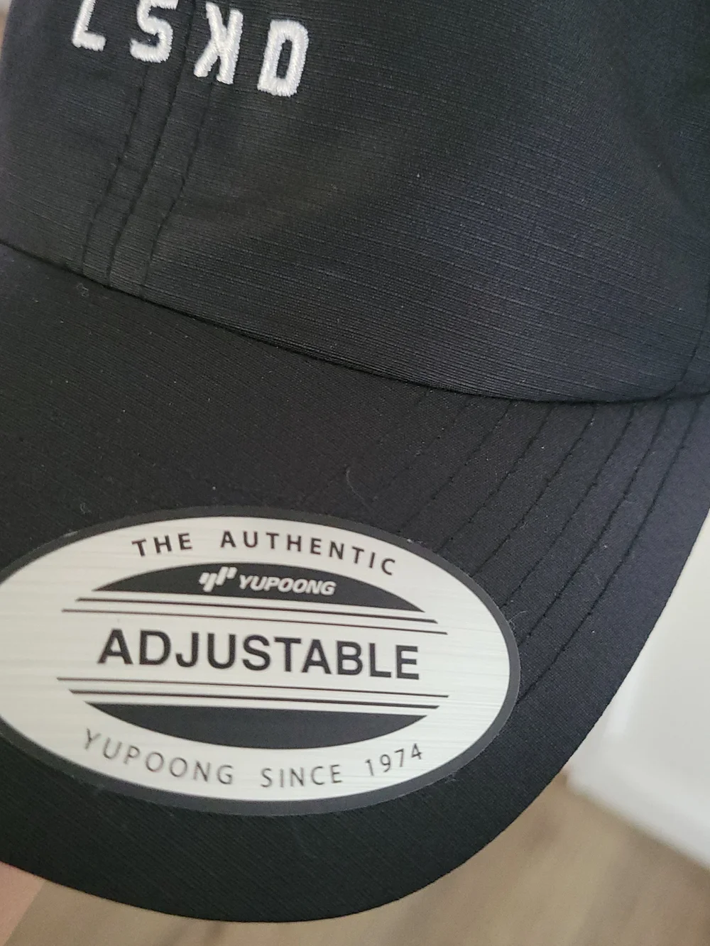 Black Embroidered Train Cap